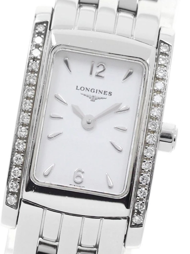 Longines Dolce Vita L51580 Side Diamond White Dial Quartz Ladies Watch